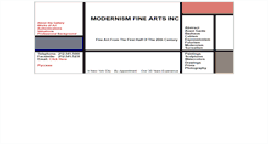 Desktop Screenshot of modernismfinearts.com